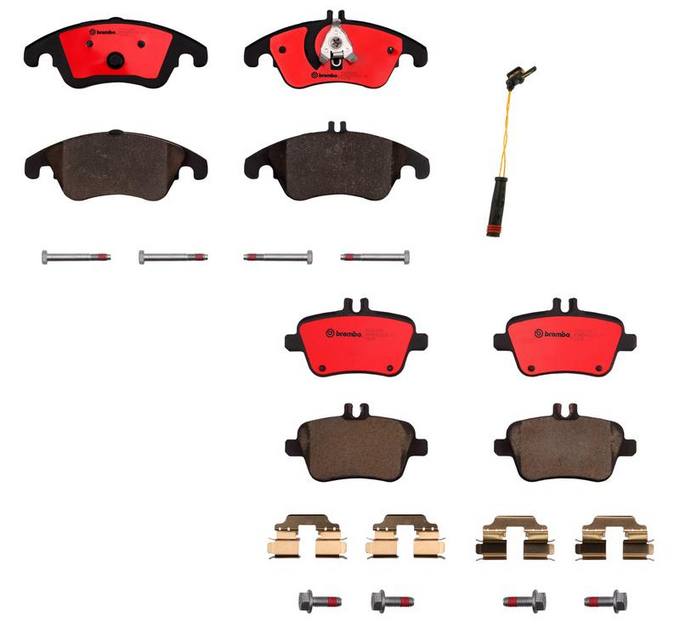 Mercedes Brakes Kit - Brembo Pads Front and Rear (Ceramic) 2115401717 - Brembo 1557668KIT